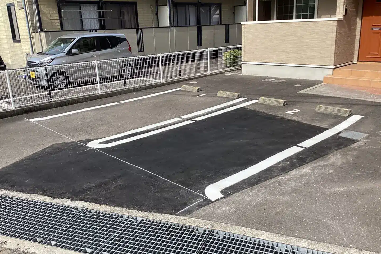 白線引き直し工事